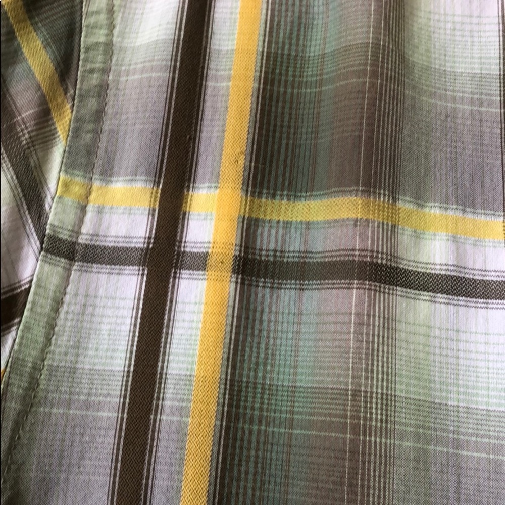 Prana plaid short sleeve button down shirt sz M - Picture 4 of 8